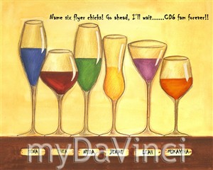 Cheers to Friendship Wine Glasses VI - Watercolor Print with Custom Text for Your Friends