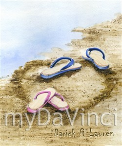 Sand between Our Toes Personalized Art Print with Text