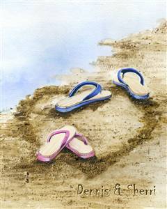 Sand between Our Toes Personalized Art Print with Text