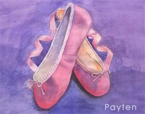 Tip Toe Ballerina - Watercolor Print with Custom Text