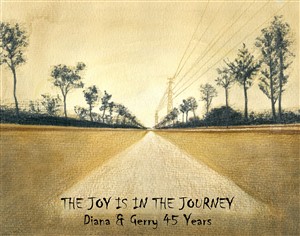 Long Journey Custom Watercolor Print with Text