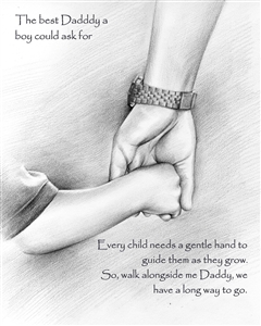 World's Greatest Dad Pencil Sketch Print with Quote