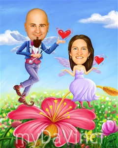 Fairy Love Caricature from Photos