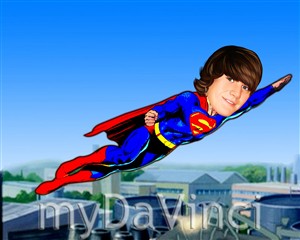 Superman Caricature from Photo