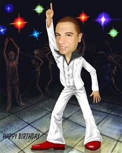 Saturday Night Fever Caricature from Photos