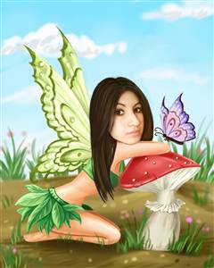 Butterfly Fairy Caricature from Photo