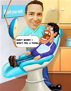 Dentist Man Caricature from Photo