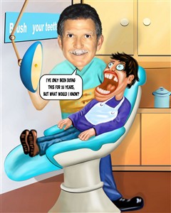 Dentist Man Caricature from Photo