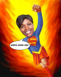 Superwoman Caricature from Photo