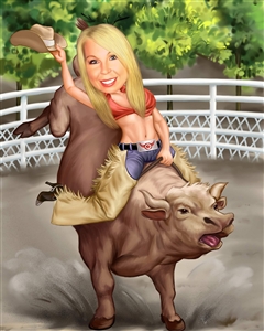 Cowgirl Caricature from Photo