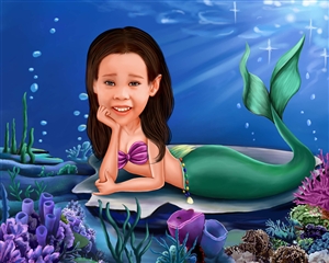 Mermaid Caricature from Photo