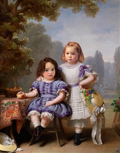 Little Sisters in Park - Personalized Masterpiece from Photos