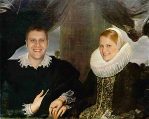 Custom Renaissance Portrait Soul Mates from Photos