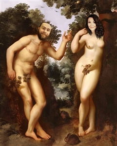 Personalized Renaissance Portrait Adam and Eve from Photos