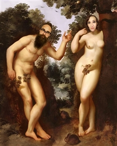 Personalized Renaissance Portrait Adam and Eve from Photos