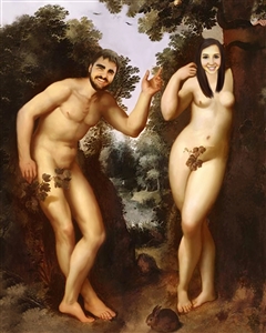 Personalized Renaissance Portrait Adam and Eve from Photos