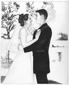 Hand Painted Ink Rendering Portraits from Photos