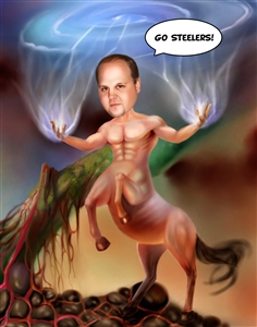 Centaur Man Caricature from Photo