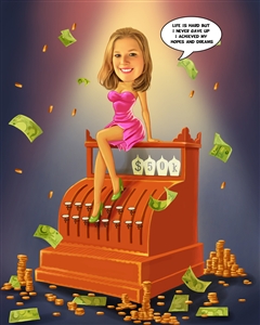 Rich Girl Caricature from Photo