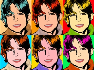 Pop Art 6 Panels from Photos