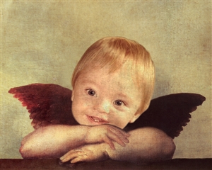 Custom Renaissance Portrait Angel from Photo