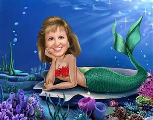 Mermaid Caricature from Photo