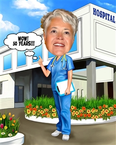 Nurse Caricature from Photo