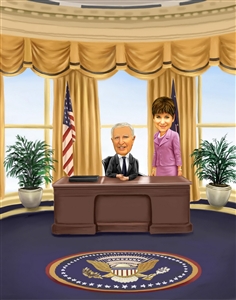 President and First Lady Caricature from Photos