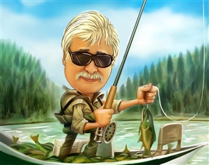 Go Fishing Caricature from Photo