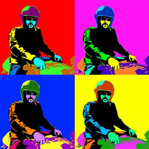 Pop Art 4 Panels Portrait from Photo