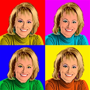 Pop Art 4 Panels Portrait from Photo