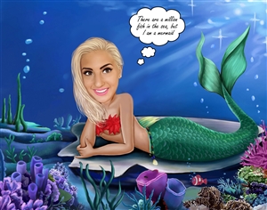 Mermaid Caricature from Photo