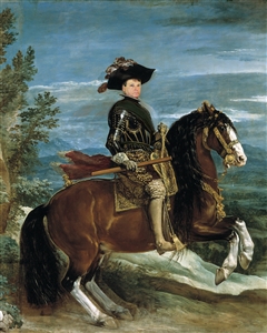 Personalized Renaissance Portrait and Royal Portrait King Philip IV on Horseback from Photo