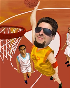 Basketball Player Caricature from Photo