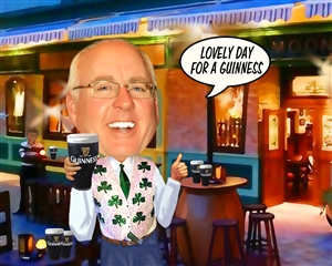 Irish Pub Guy Caricature from Photo