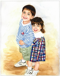 Hand-Painted Watercolor Portraits from Photos | Custom Watercolor Painting from Photo