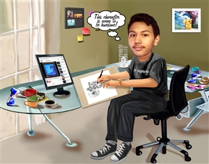 Blogger Caricature from Photo