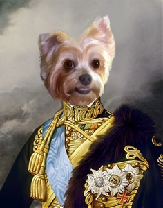 Custom Renaissance Pet Portrait | Royal Dog Portrait as A King | from Photo