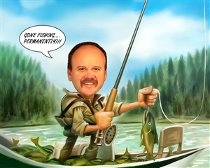 Go Fishing Caricature from Photo