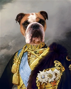 Custom Renaissance Pet Portrait | Royal Dog Portrait as A King | from Photo