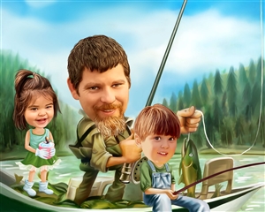 Go Fishing Caricature from Photo