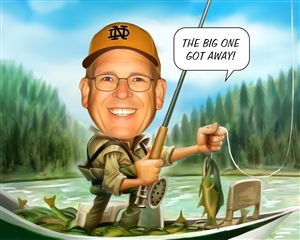 Go Fishing Caricature from Photo