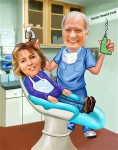 Dentist II Caricature from Photo