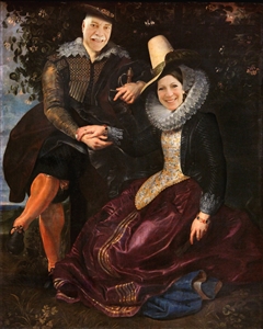 Custom Renaissance Portrait Artist and His Wife from Photos