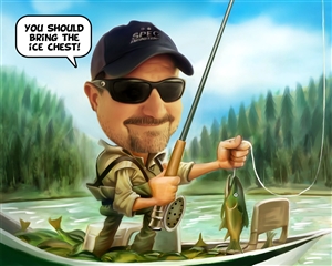 Go Fishing Caricature from Photo