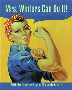 Rosie the Riveter Custom Print with Text