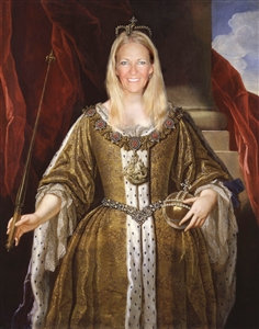 Custom Royal Portrait and Renaissance Masterpiece Queen Anne from Photo