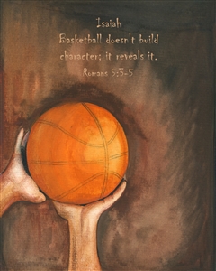 Basketball Diaries Watercolor Print with Custom Text