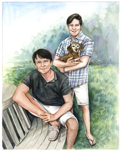 Hand-Painted Watercolor Portraits from Photos | Custom Watercolor Painting from Photo