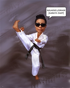 Karate Chop Sports Caricature from Photo